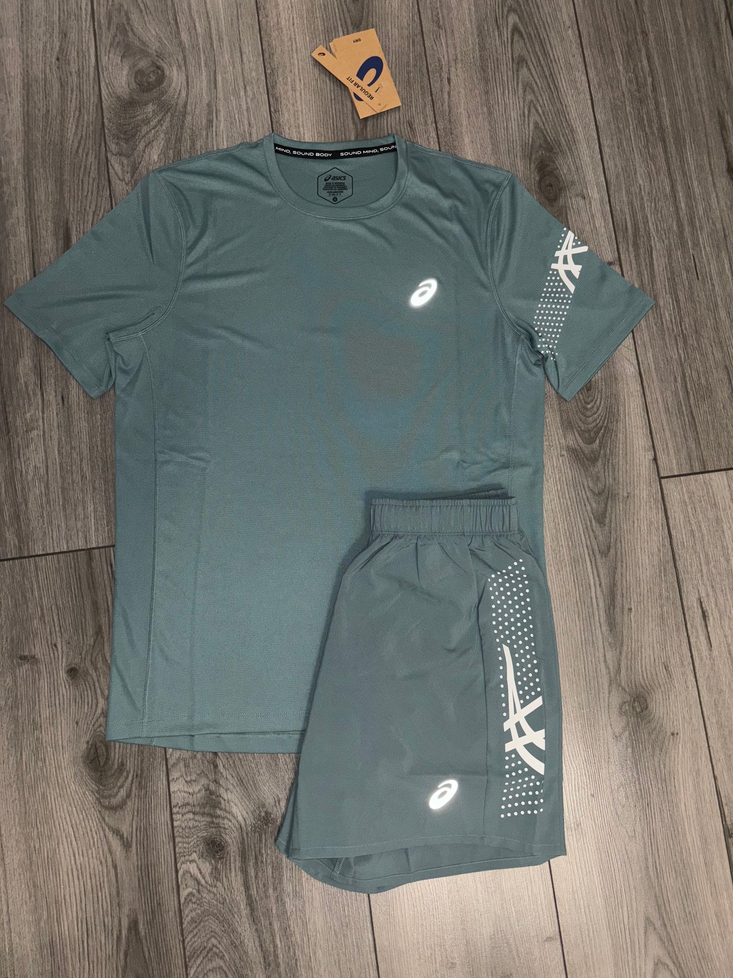 ASICS Foggy Teal Icon Running Set